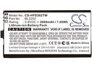 Batéria pre Hytera Bd300, Bd302, Bd302i, Bd352i, 2000 mAh, Li-Ion