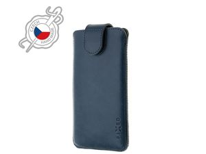 Kožené puzdro FIXED Posh, veľkosť 6XL+, modré