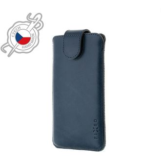 Kožené puzdro FIXED Posh, veľkosť 6XL+, modré