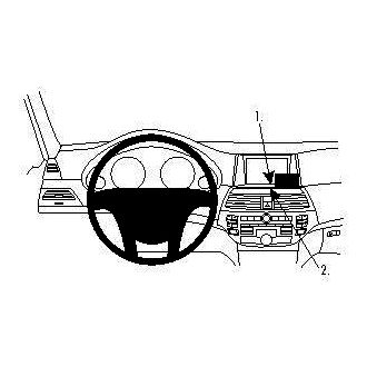 Brodit ProClip montážna konzola pre Honda Accord Crosstour 10-12 NIE pre továrenské navigáciu, na stred