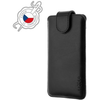 Kožené puzdro FIXED Posh, veľkosť 6XL+, čierne