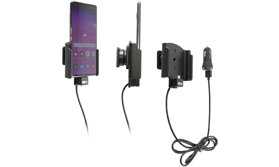 Brodit držiak do auta na Samsung Galaxy S10+ bez puzdra, s nabíjaním z cig. zapaľovača/USB