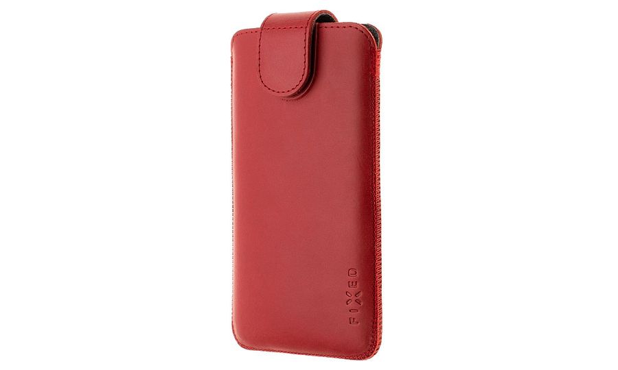 Kožené puzdro FIXED Posh, veľkosť 6XL+, červené