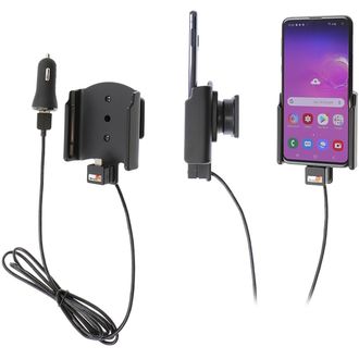 Brodit držiak do auta na Samsung Galaxy S10e bez puzdra, s nabíjaním z cig. zapaľovača/USB