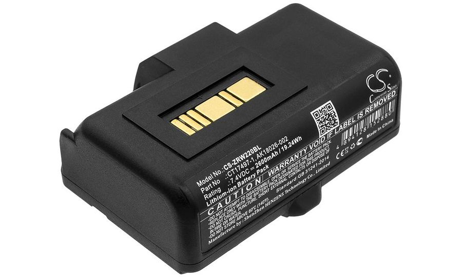 Batéria pre Zebra Rw220, Rw320, 2600 mAh, Li-Ion
