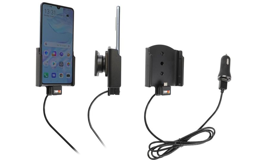 Brodit držiak do auta na Huawei P30 bez puzdra, s nabíjaním z cig. zapaľovača/USB