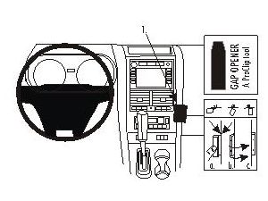 Brodit ProClip montážna konzola pre Ford Explorer 06-10/Explorer Sport Track 07-10, na stred vpravo