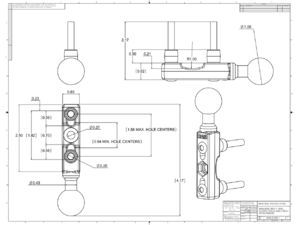 RAM Mounts montáž pre 1" čapový držiak motocykla pre zásuvku brzdovej/spojkovej páky, vysokopevnostný plast, montáž RAP-B-309-XU