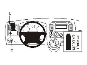 Brodit ProClip montážna konzola pre Volkswagen T5 Transporter Pickup 03-09, vľavo