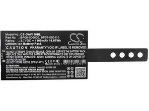 Batéria pre Datalogic Memor Nfp, Memor X3, 1100 mAh, Li-Ion