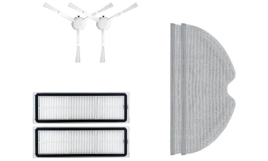 Sada kefiek, filtrov, mopov pre robotický vysávač Xiaomi Mi Mop 2, Mop 2 Pro Plus, Xiaomi Dreame 1C, biela