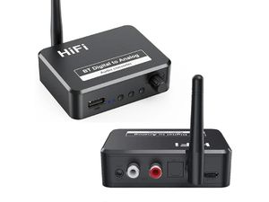 DAC prevodník z TOSLINK na RCA (Cinch) stereo zvuk a 3,5 mm AUX so zosilňovačom a Bluetooth 5.0