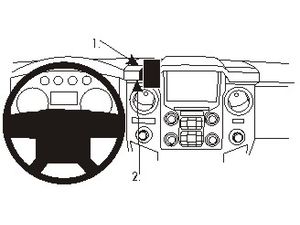 Brodit ProClip montážna konzola pre Ford F-Series 350/450 11-16, na stred vpravo