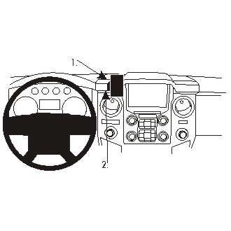 Brodit ProClip montážna konzola pre Ford F-Series 350/450 11-16, na stred vpravo