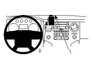 Brodit ProClip montážna konzola pre Ford F-Series 350/450 11-16, na stred vľavo