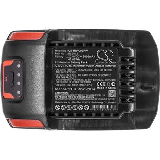 Batéria pre vŕtačku Ingersoll Rand D5140, LED svietidlo L5110, mazací pištoľ Lub5130 a iné, 2 Ah, 20 V