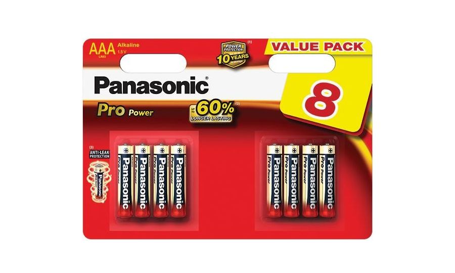 Panasonic Alkalické batérie - Pro Power AAA 1,5V pack - 8ks