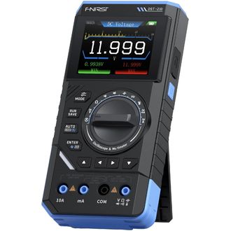 FNIRSI DST-210 ručný digitálny multimeter, osciloskop a generátor signálov 3v1, 10 MHz, 48 MSa/s