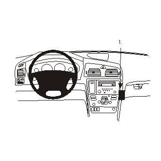 Brodit ProClip pre Volvo S60 05-10/V70 N 05-08/XC70 05-07 (len drevený dekor), na stred vpravo