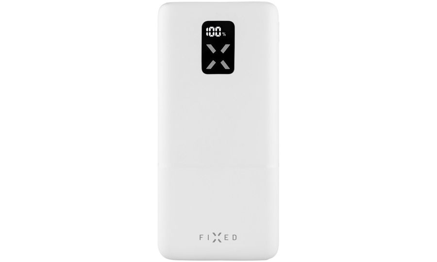 Power banka FIXED Zen 20 s LCD displejom a PD výstupom 20 W, 20000 mAh, biela