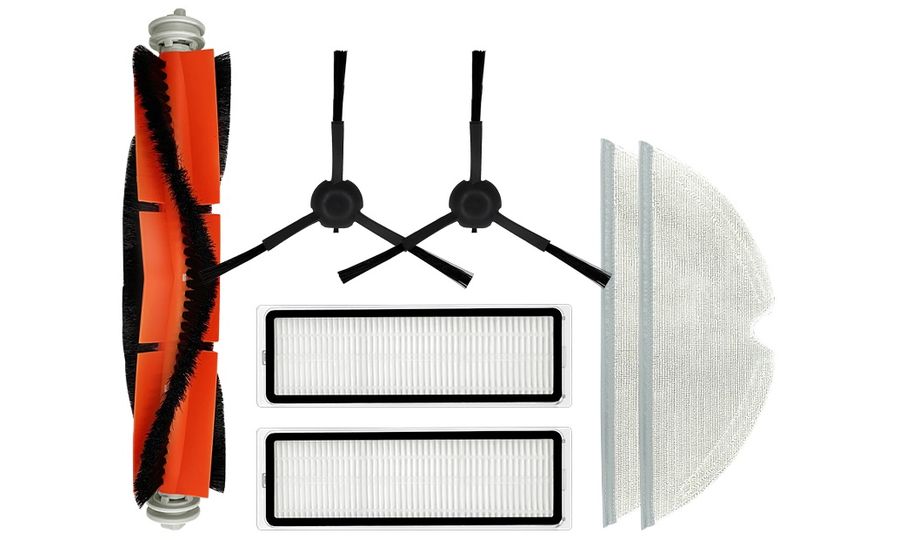 Sada kefiek, filtrov, mopov pre Xiaomi Mi Vacuum Mop, Mop 2, Mop 2 Pro+, Dreame L10, Z10, čierna