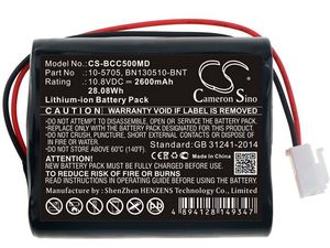 Batéria pre Bionet Compact 5, 7, Medicaleconet Compact 5, 7, 2600 mAh, Li-Ion