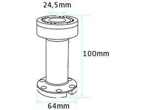Brodit montážny podstavec so vstupom pre kabeláž, výška 100mm, 4x4 AMPS