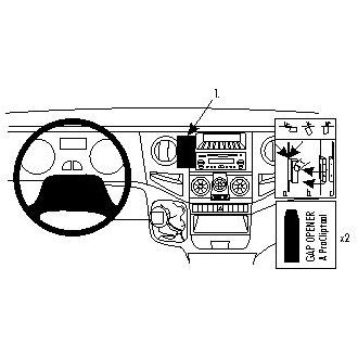 Brodit ProClip montážna konzola pre Iveco Daily 06-14, na stred vľavo