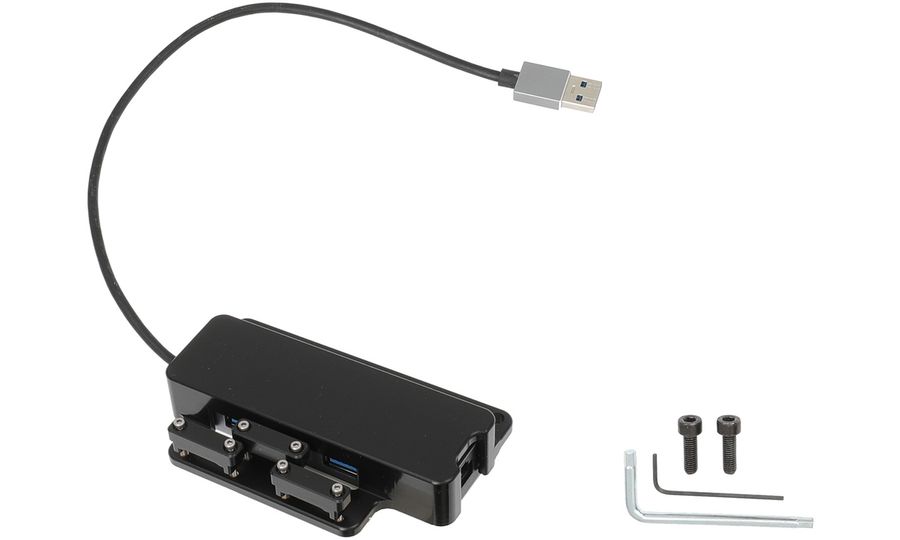 Brodit prídavný rozbočovač USB na držiakoch pre Zebra, Honeywell, Pepperl+Fuchs