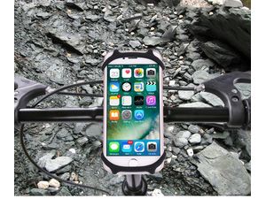 Silikónový držiak telefónu na bicykel, čierny