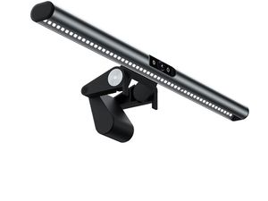 Mobilly S1CAM LED svetlo na kancelársky monitor s webovou kamerou a mikrofónom, čierne
