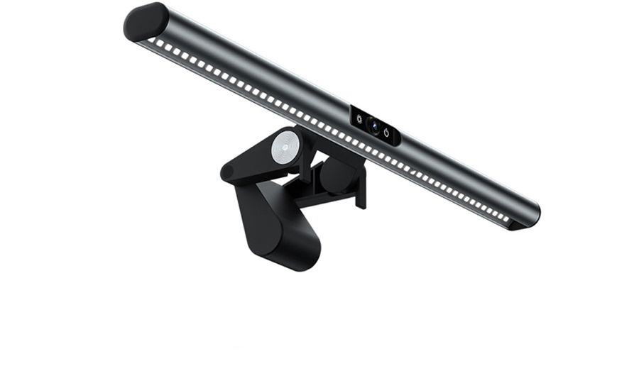 Mobilly S1CAM LED svetlo na kancelársky monitor s webovou kamerou a mikrofónom, čierne