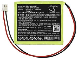 Batéria pre konzolu Paradox Magellan 6250, Magellan Mg6250 a ďalšie, 1500 mAh, Li-Ion