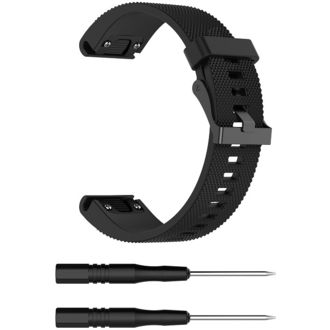 Mobilný remienok pre Garmin Fenix 5S, 5S Plus, 6S, 6S Pro, 20 mm, silikónový, čierny