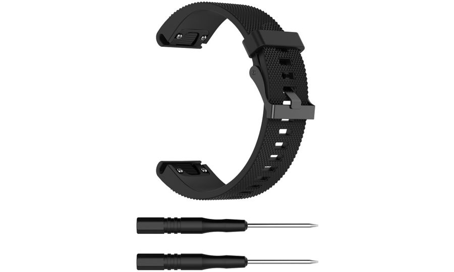 Mobilný remienok pre Garmin Fenix 5S, 5S Plus, 6S, 6S Pro, 20 mm, silikónový, čierny