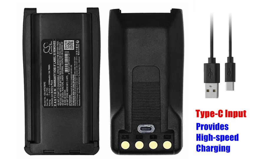 Batéria pre Hyt, Tc-700,710, Hytera, Tc-700,710, Relm, Rpu7500 a ďalšie, 3350 mAh, Li-Ion