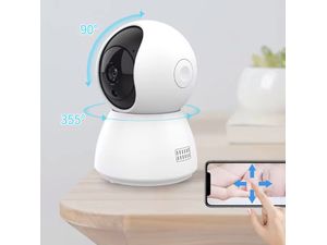 IP kamera s rozlíšením 1920x1080p, podpora karty Micro SD, biela
