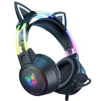 Mobilly PrimeGear CAT, herné slúchadlá s mikrofónom, LED, do uší, čierne