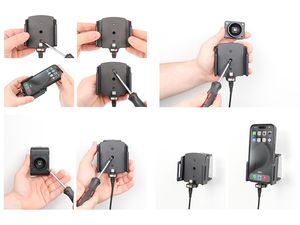 Brodit držiak pre iPhone 16 Pro/iPhone 16/iPhone 15/Pro, nastaviteľný, hmotnosť 8-12, s nabíjaním CL/USB-C