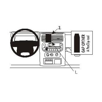 Brodit ProClip montážna konzola pre Jeep Wrangler 03-06, na stred