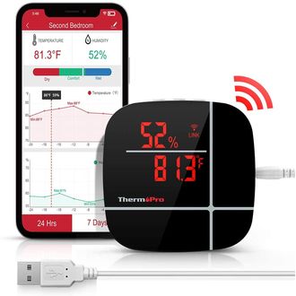 ThermoPro Smart Wi-Fi teplomer a vlhkomer TP-90