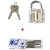 Mobilly lockpick transparentný tréningový visiaci zámok + DARČEKOVÁ KARTA s pružinami