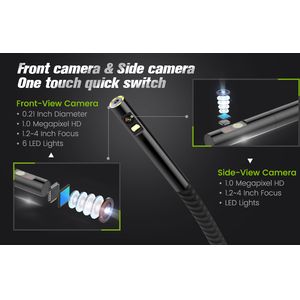 Teslong NTS500 endoskop s 5" IPS displejem, sonda 5,5mm, duální kamera, kabel 1m