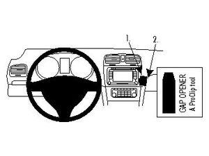 Brodit ProClip montážna konzola pre Volkswagen Golf VI 09-12/Variant 10-12, na stred vpravo