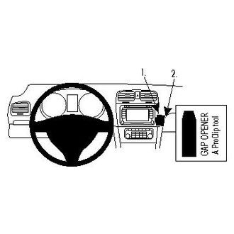 Brodit ProClip montážna konzola pre Volkswagen Golf VI 09-12/Variant 10-12, na stred vpravo