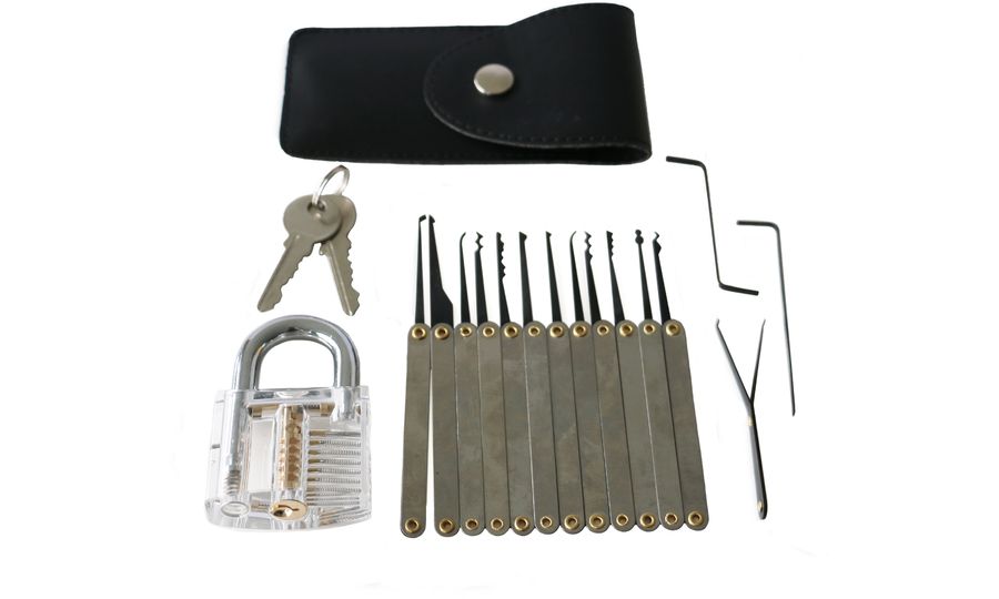 Mobilly lockpick 12v1 sada klieští s priehľadným tréningovým zámkom
