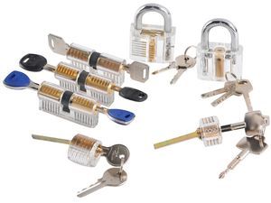 LockPick set 7x transparentný tréningový zámok