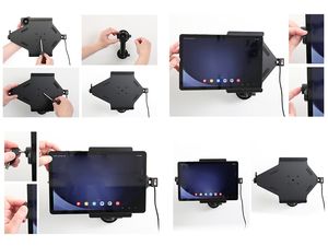 Držiak Brodit pre Samsung Galaxy Tab A9+, uzamykateľný, s nabíjaním CL/USB-C