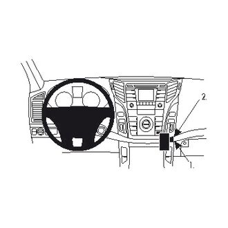 Brodit ProClip montážna konzola pre Hyundai i40 12-18, na stred vpravo