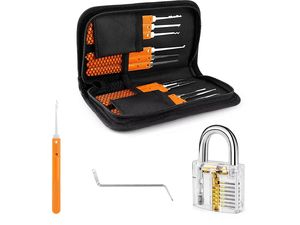 Súprava čepelí LockPick 15v1 + 3x priehľadný tréningový zámok